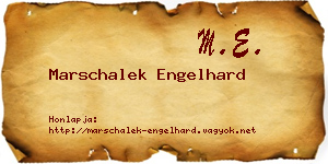 Marschalek Engelhard névjegykártya